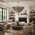 Amor 7-Tier Ghiaccio Glass Round Chandelier 60