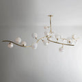 Contemporary Hand-blown Glass Globes Branch Chandelier for Dining Room Living Room and Kitchen Island - Grace Lamp