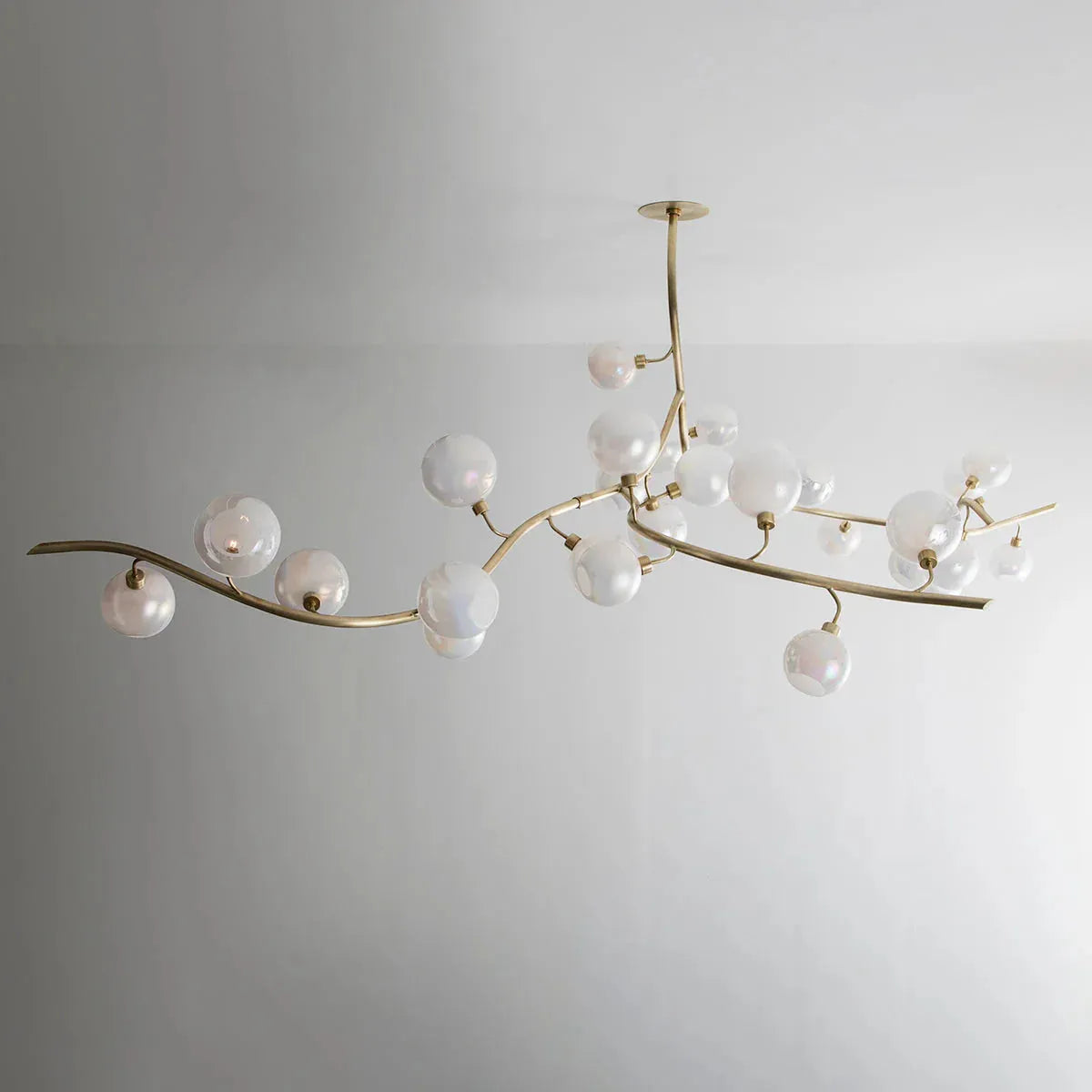 Contemporary Hand-blown Glass Globes Branch Chandelier for Dining Room Living Room and Kitchen Island - Grace Lamp