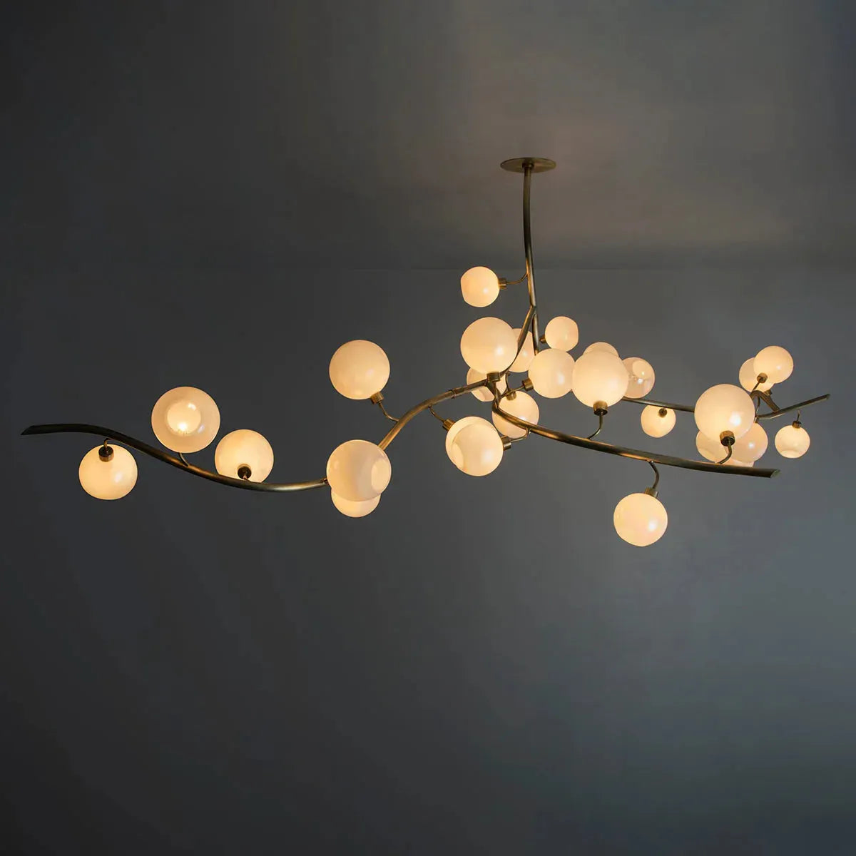 Contemporary Hand-blown Glass Globes Branch Chandelier for Dining Room Living Room and Kitchen Island - Grace Lamp