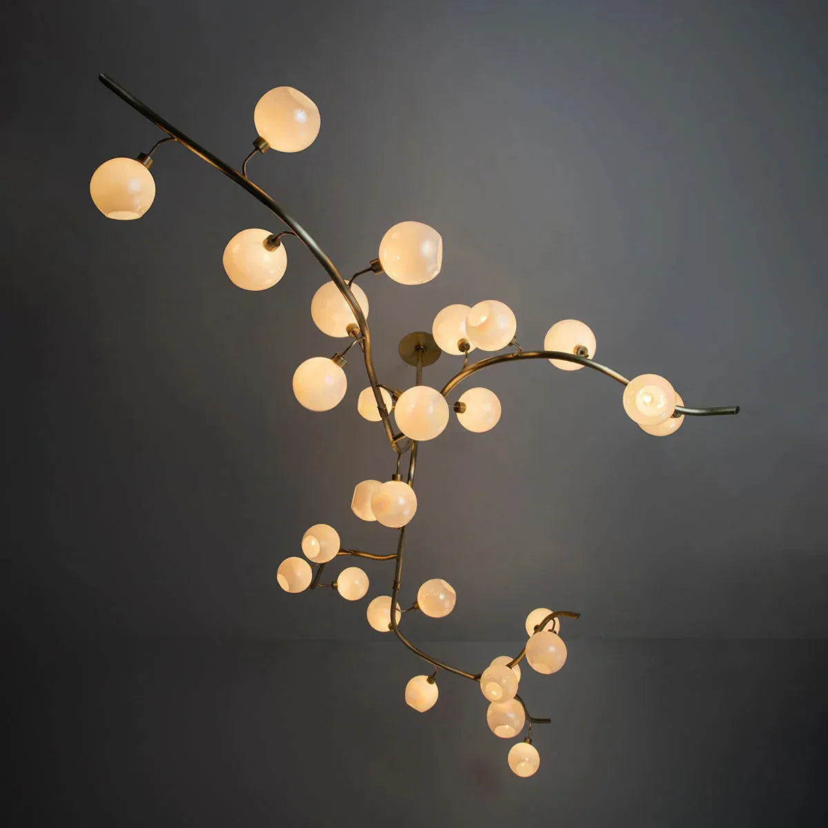 Contemporary Hand-blown Glass Globes Branch Chandelier for Dining Room Living Room and Kitchen Island - Grace Lamp