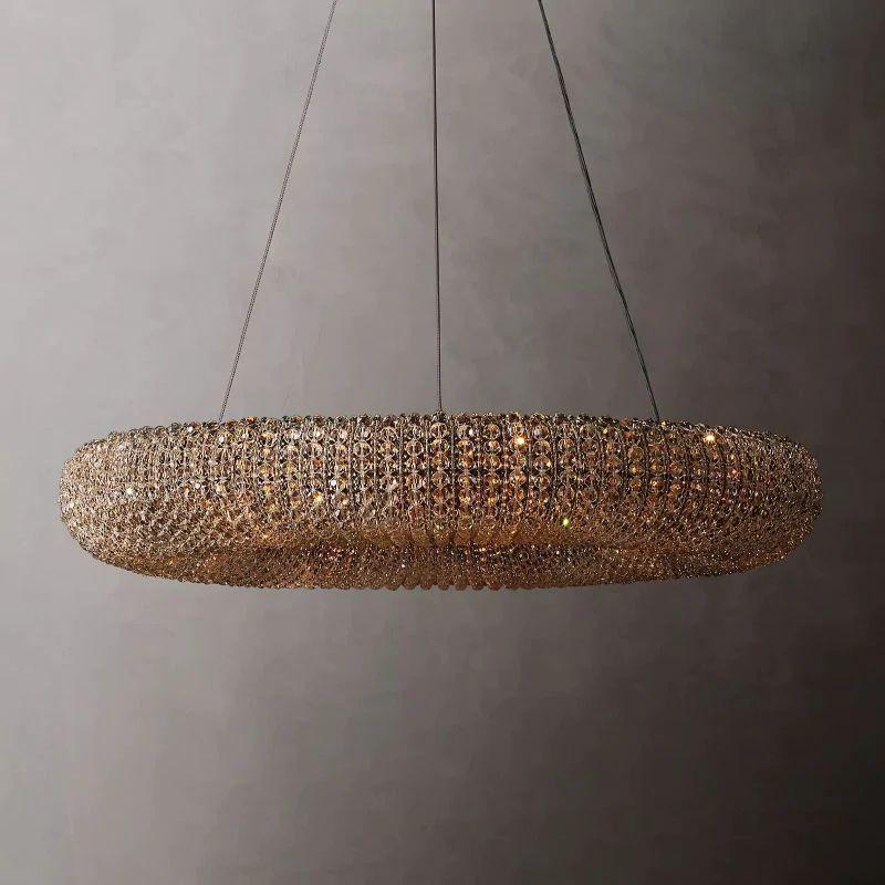Halo Crystal Round LED Chandelier 32" - Grace Lamp