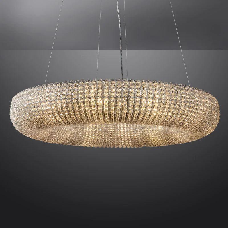 Halo Crystal Round LED Chandelier 32" - Grace Lamp