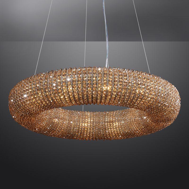 Halo Crystal Round LED Chandelier 32" - Grace Lamp