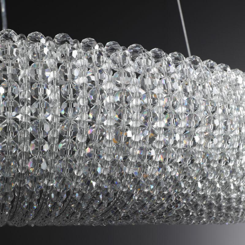 Halo Crystal Round LED Chandelier 32" - Grace Lamp