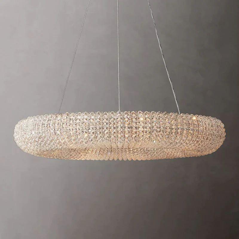 Halo Crystal Round LED Chandelier 32" - Grace Lamp