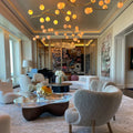 Contemporary Hand-blown Glass Globes Branch Chandelier for Dining Room Living Room and Kitchen Island - Grace Lamp