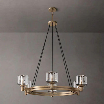 Demaret Crystal Round Chandelier 36'' - Grace Lamp