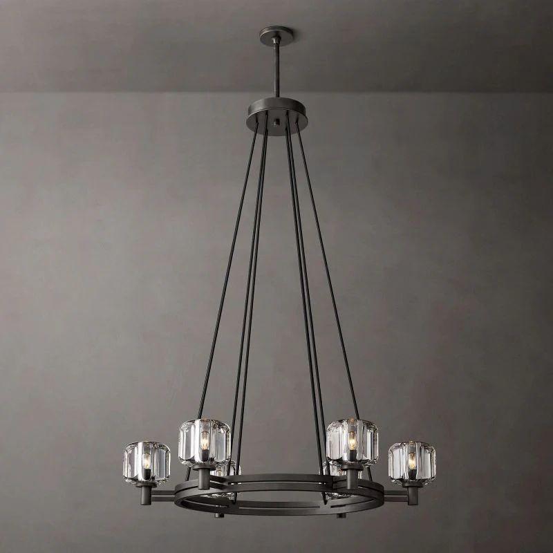 Demaret Crystal Round Chandelier 36'' - Grace Lamp