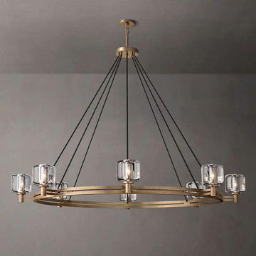 Demaret Crystal Round Chandelier 60'' - Grace Lamp