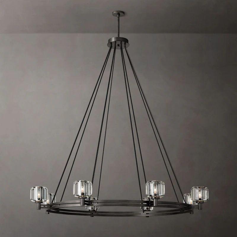 Demaret Crystal Round Chandelier 60'' - Grace Lamp
