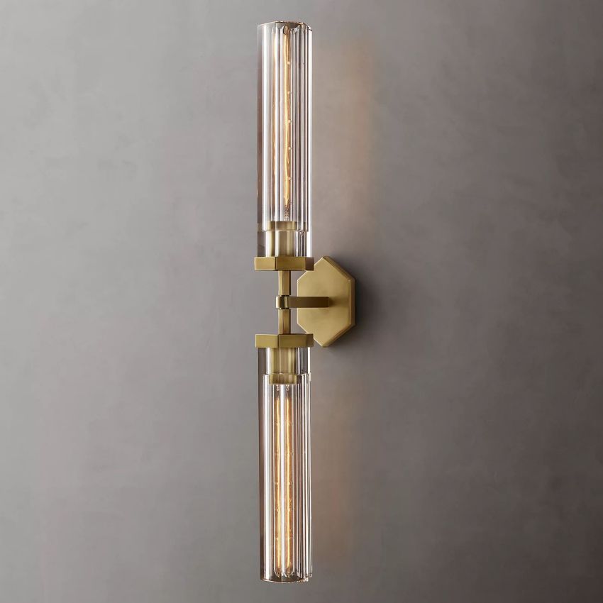 Lambert Hexagonal Double Sconce - Grace Lamp