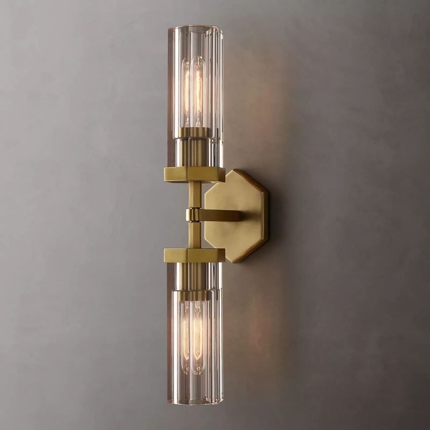 Lambert Hexagonal Double Sconce - Grace Lamp