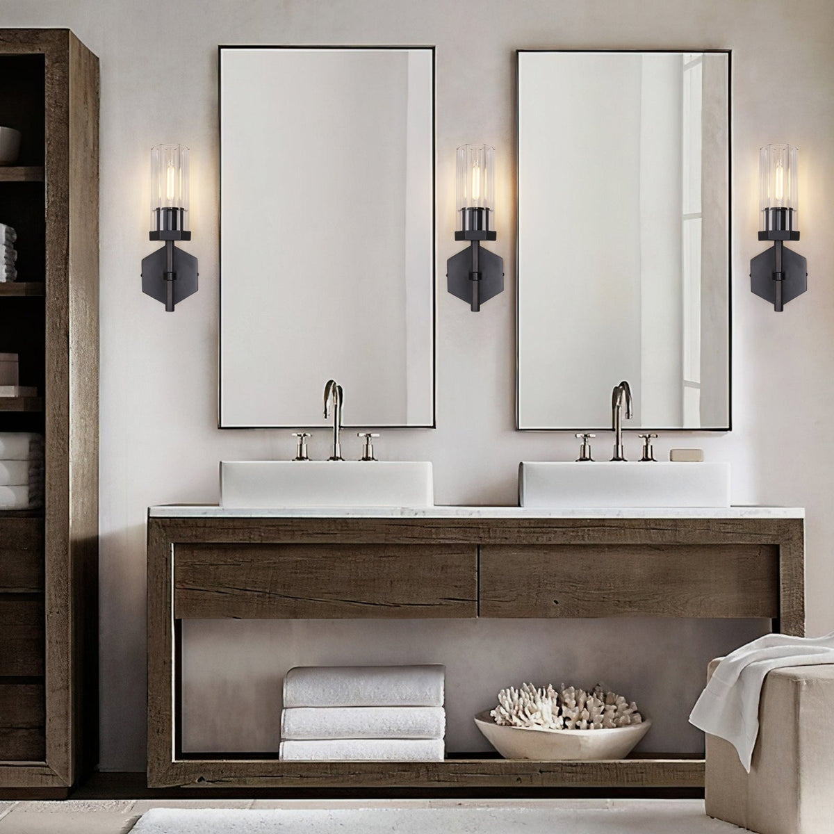 Lambert Hexagonal Double Sconce - Grace Lamp