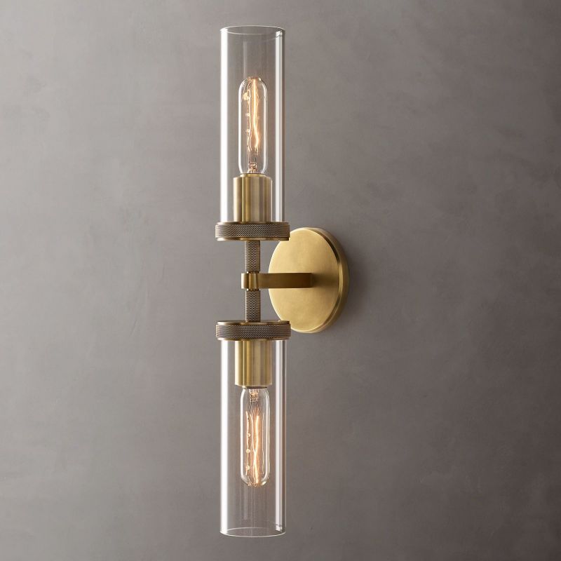 Lambert Knurled Double Sconce - Grace Lamp