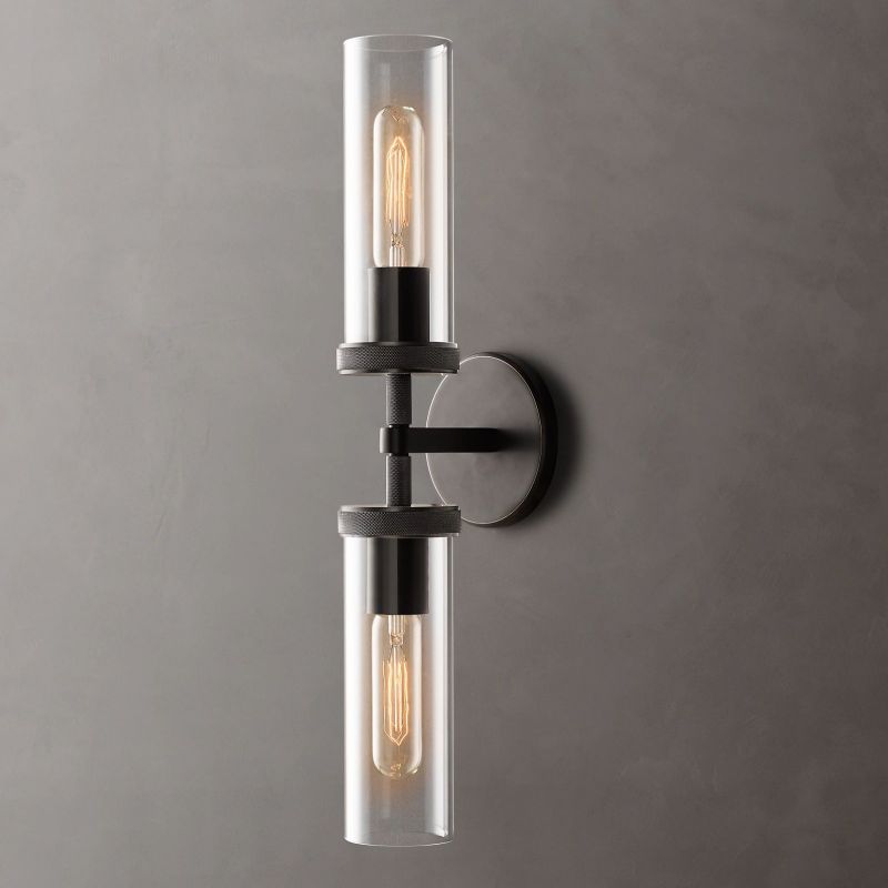 Lambert Knurled Double Sconce - Grace Lamp