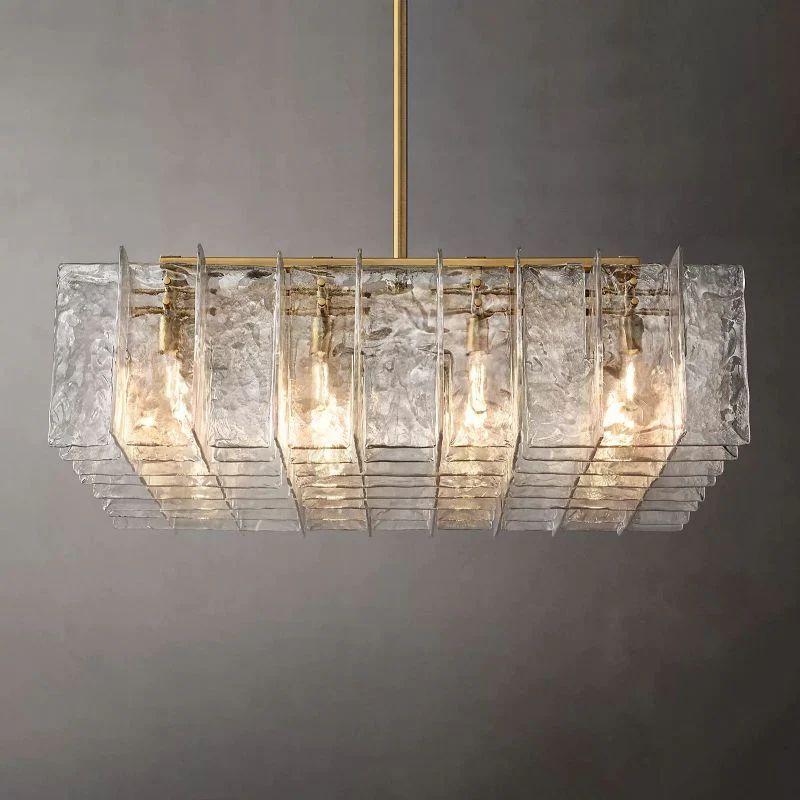 Lattice Square Chandelier 49" For Living Room - Grace Lamp
