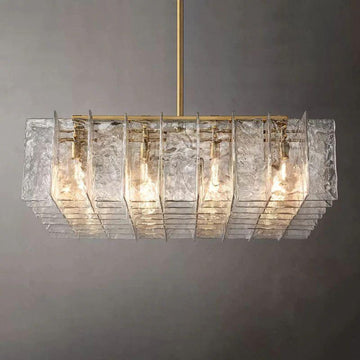 Lattice Square Chandelier 49" For Living Room - Grace Lamp