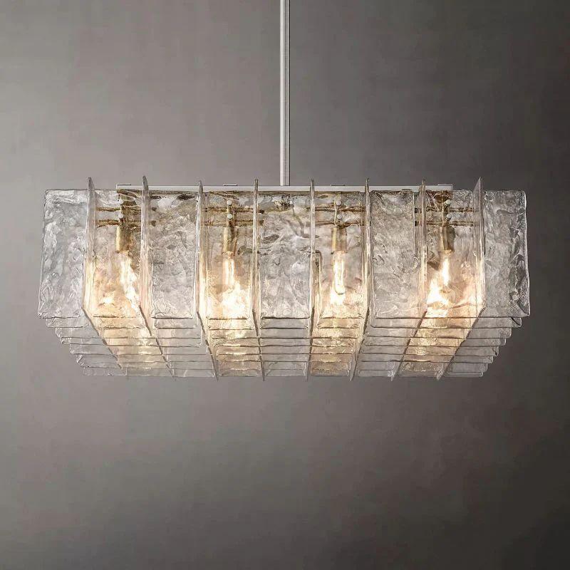 Lattice Square Chandelier 49" For Living Room - Grace Lamp