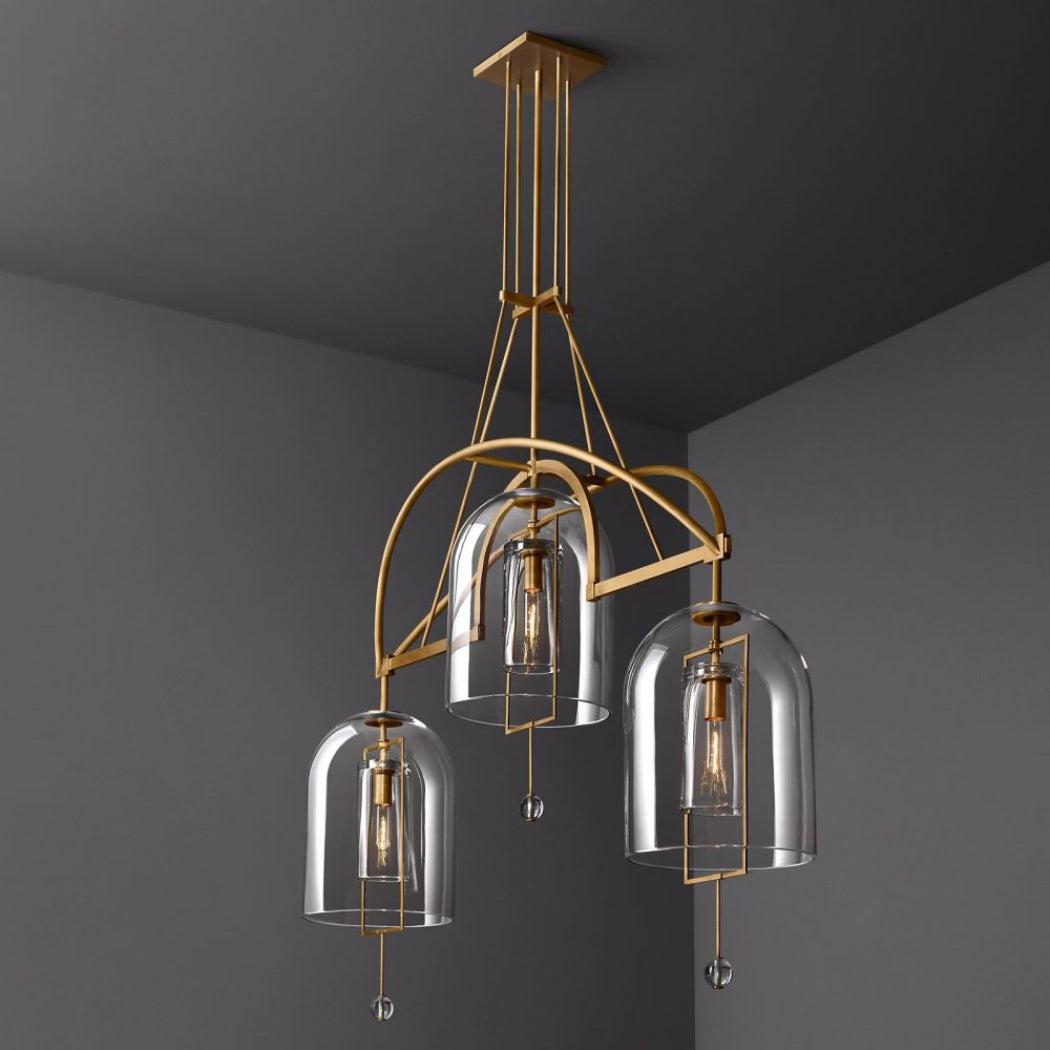 Fulcrum Linear Chandelier 61" 3 Lights - Grace Lamp