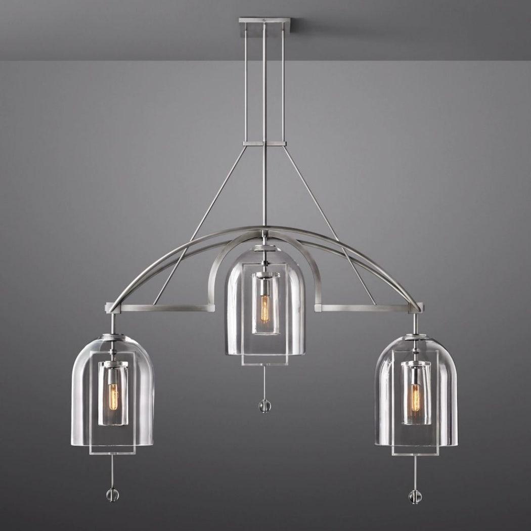 Fulcrum Linear Chandelier 61" 3 Lights - Grace Lamp