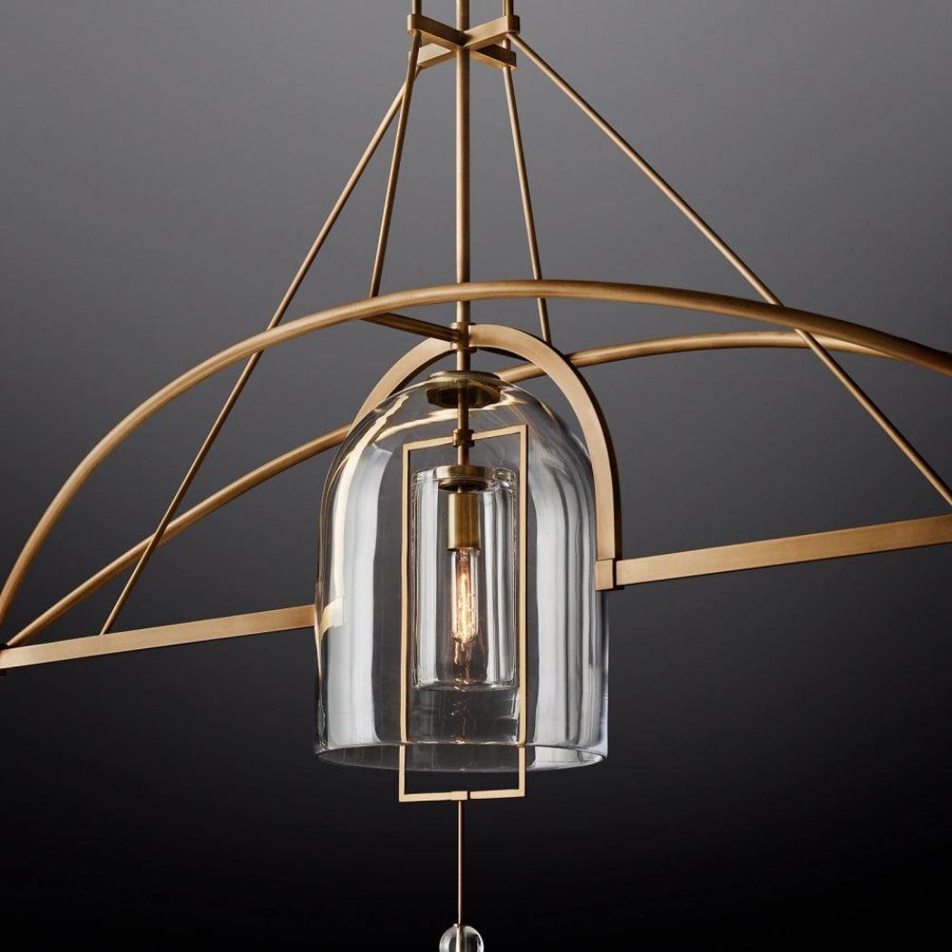 Fulcrum Linear Chandelier 61" 3 Lights - Grace Lamp