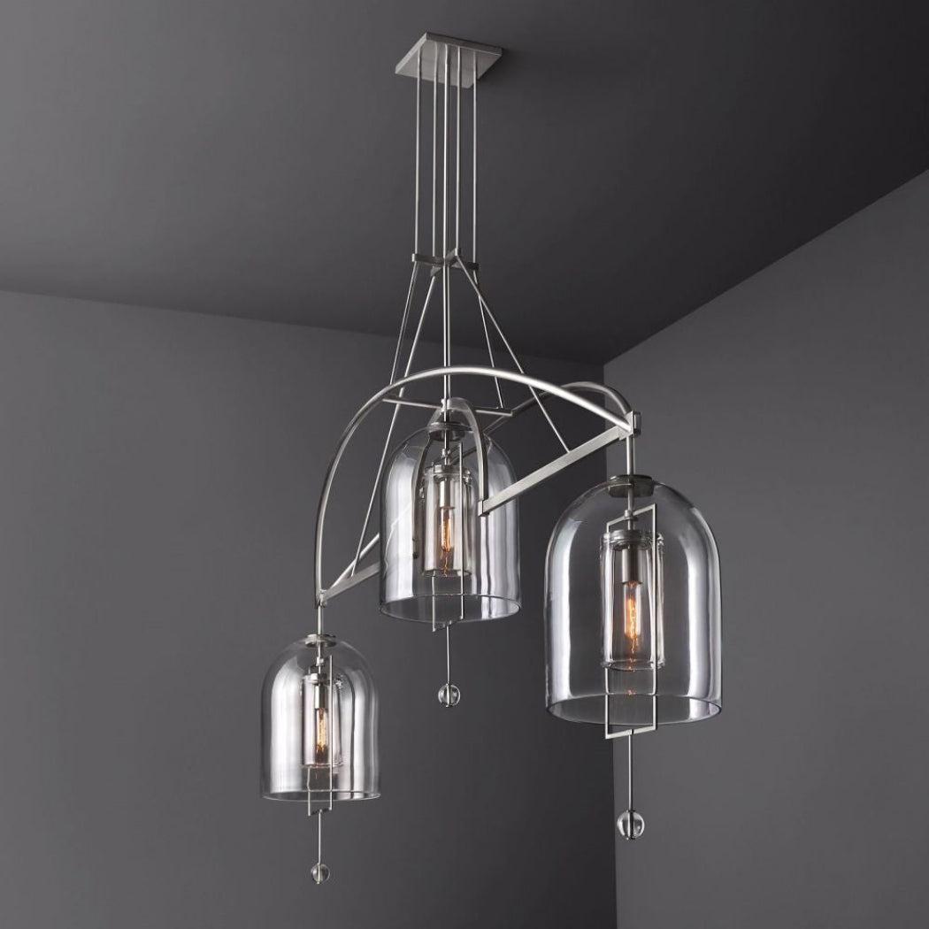Fulcrum Linear Chandelier 61" 3 Lights - Grace Lamp