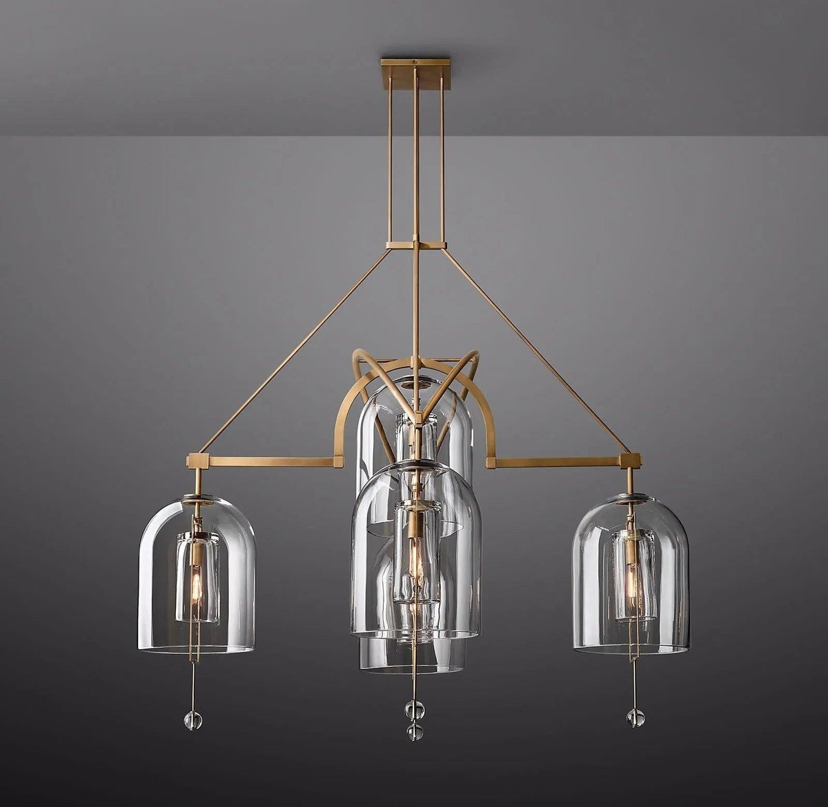 Fulcrum Round Chandelier 61" 5-Lights - Grace Lamp