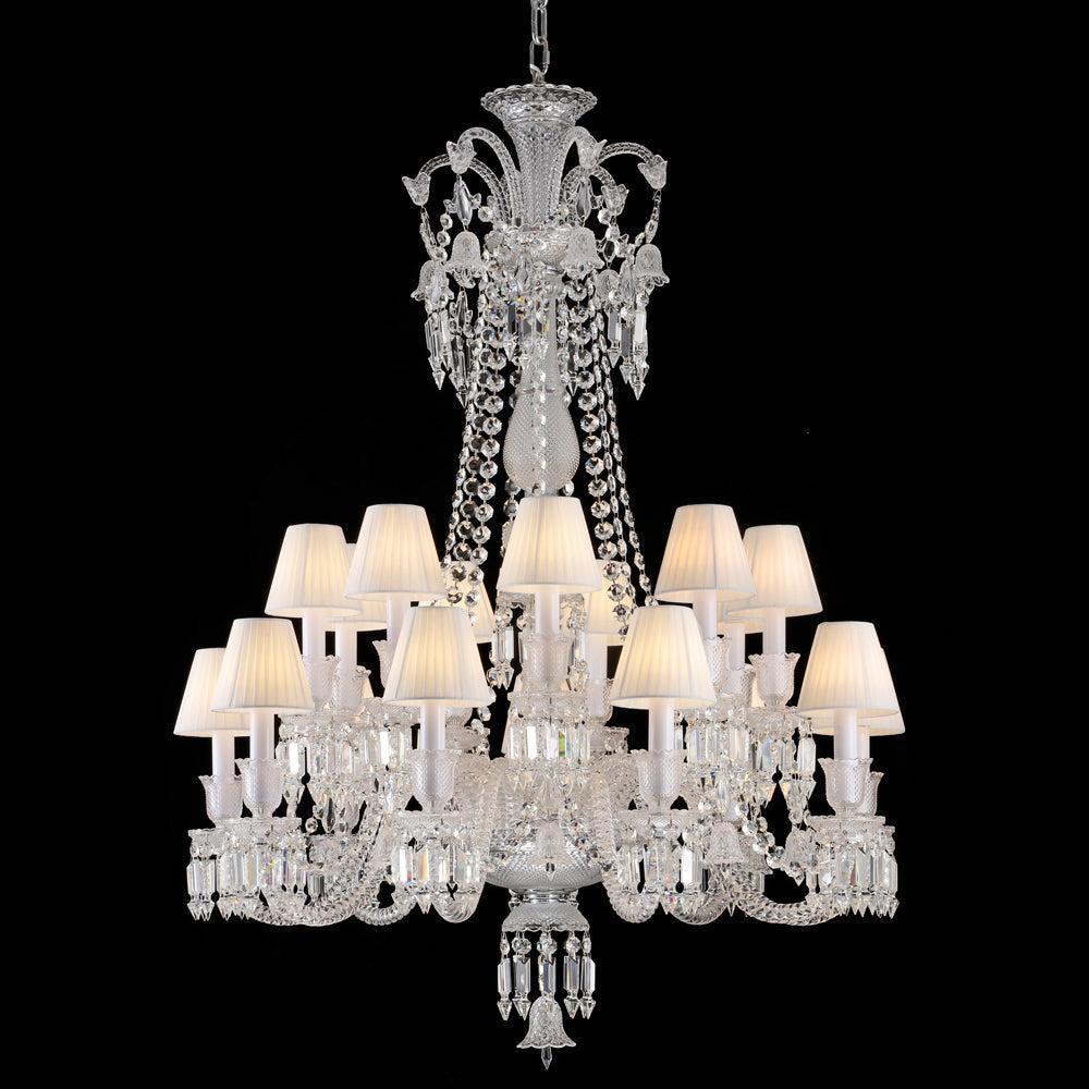 Long Neck Zenith Baccarat Crystal Chandelier - Grace Lamp