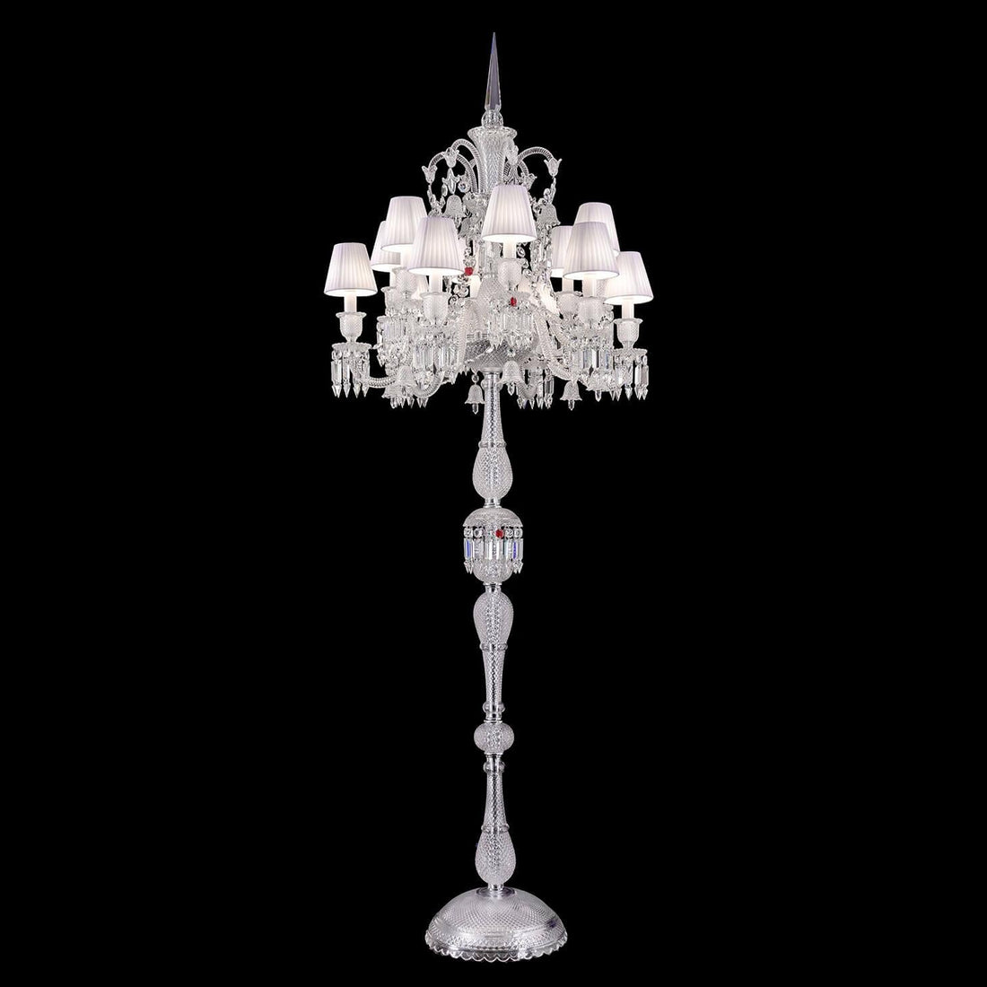 Baccarat Zénith Crystal Candelabra With Fabric Shade - Grace Lamp