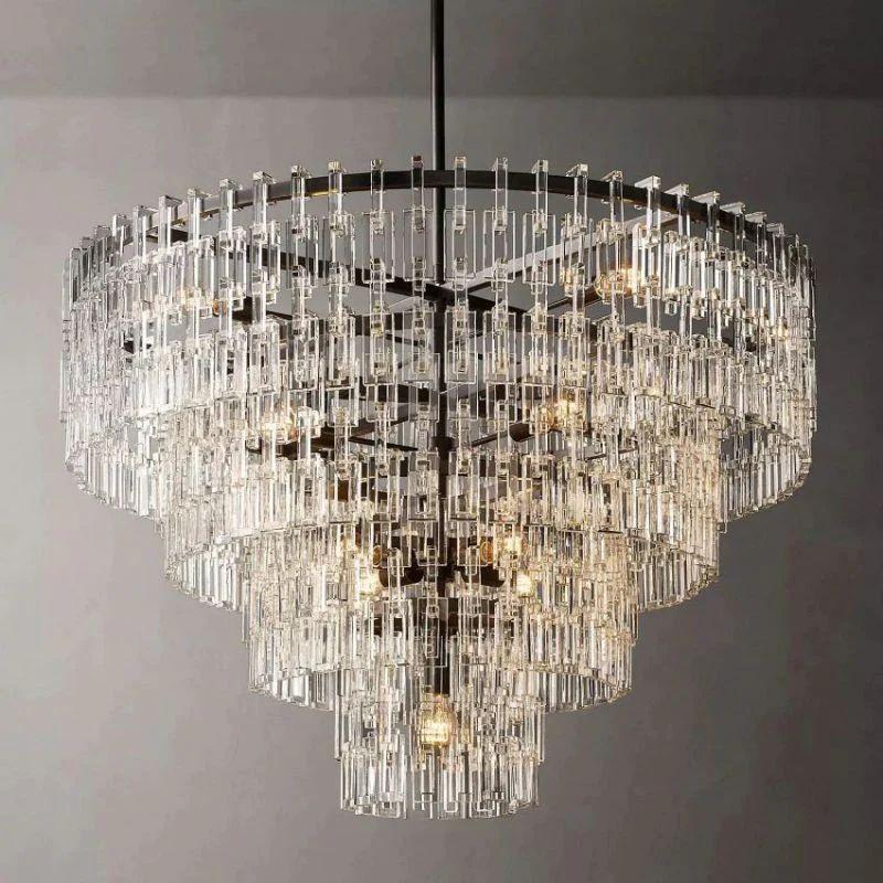 Marigan Crystal 4-Tier Round Chandelier 48" - Grace Lamp