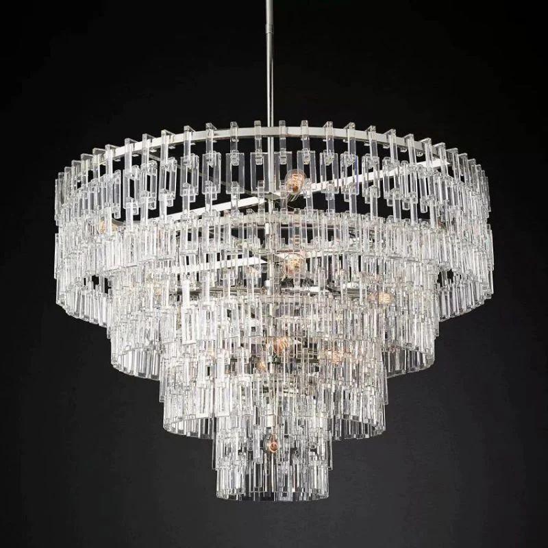 Marigan Crystal 4-Tier Round Chandelier 48" - Grace Lamp