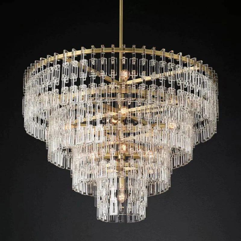 Marigan Crystal 4-Tier Round Chandelier 48" - Grace Lamp