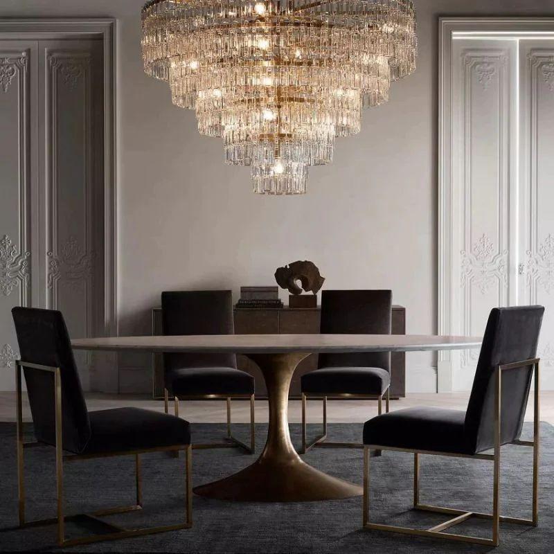 Marigan Crystal 5-Tier Round Chandelier 60" - Grace Lamp