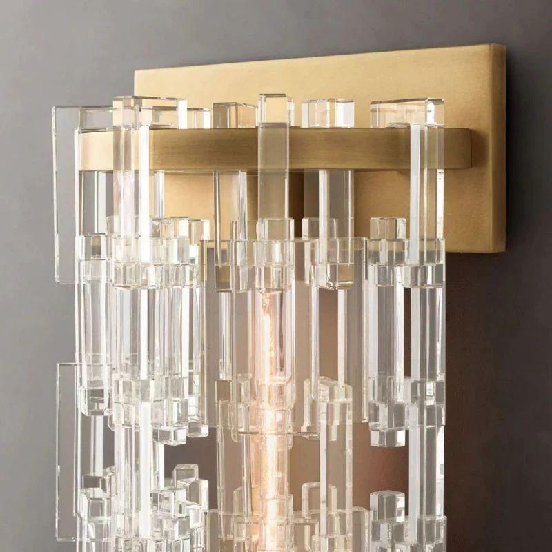 Marigan Crystal Round Sconce 17"H - Grace Lamp