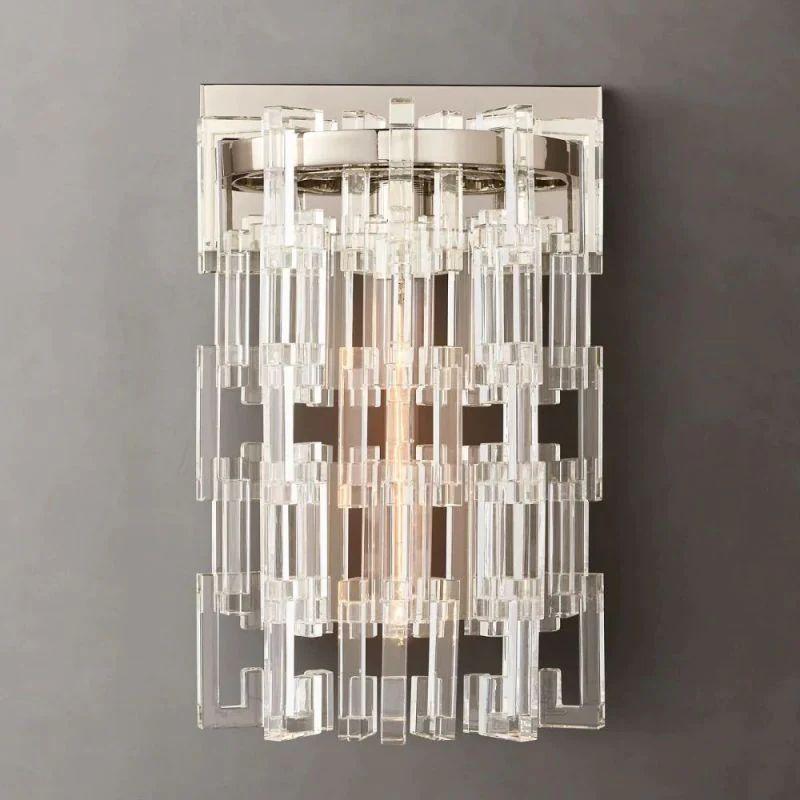 Marigan Crystal Round Sconce 17"H - Grace Lamp
