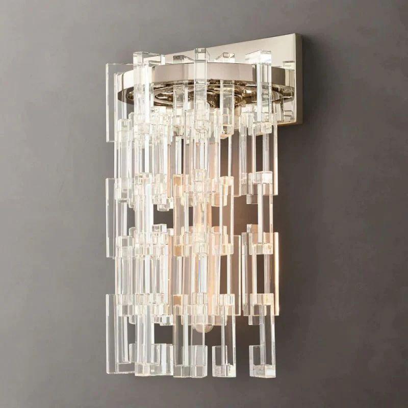 Marigan Crystal Round Sconce 17"H - Grace Lamp