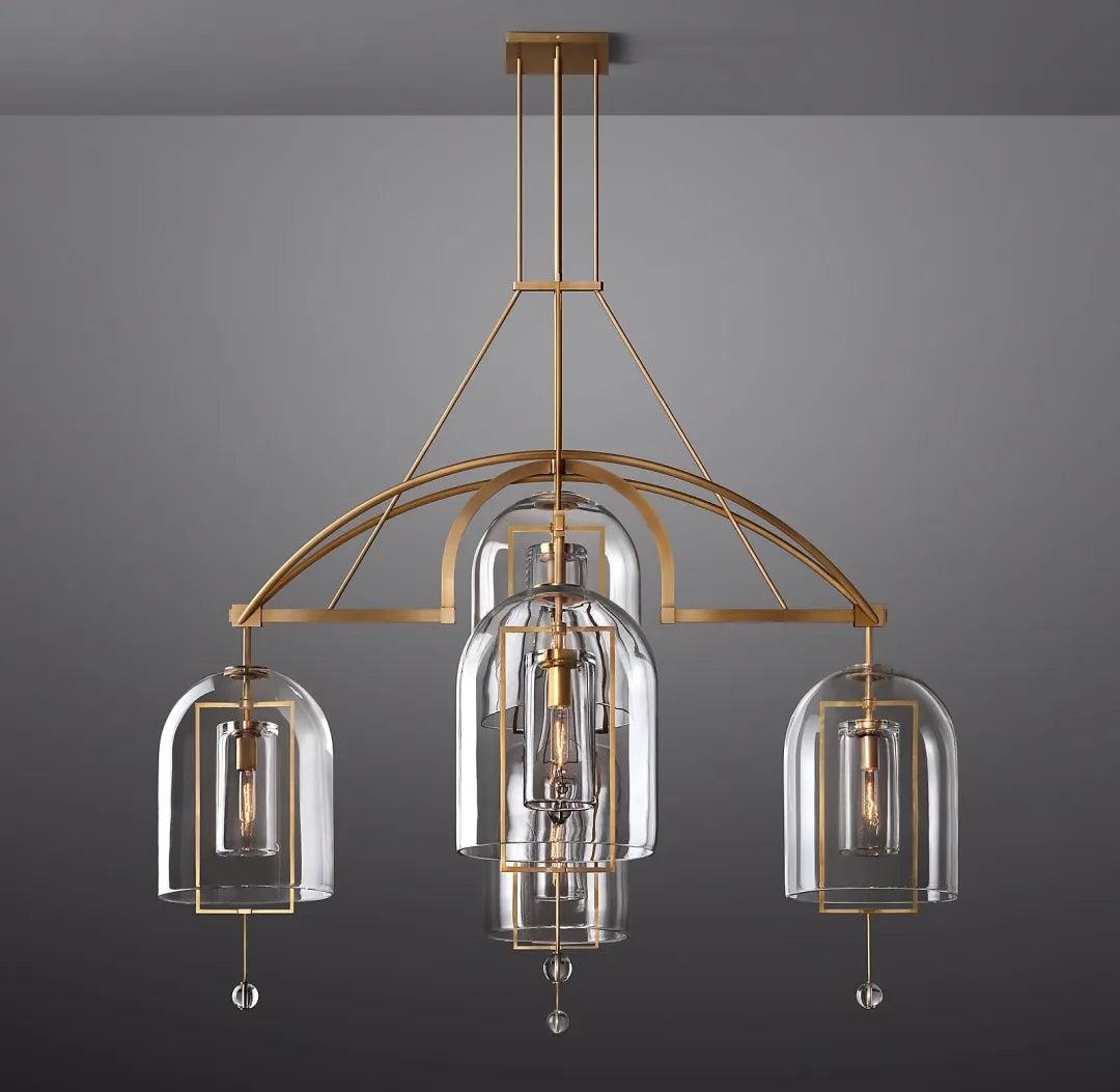 Fulcrum Round Chandelier 61" 5-Lights - Grace Lamp