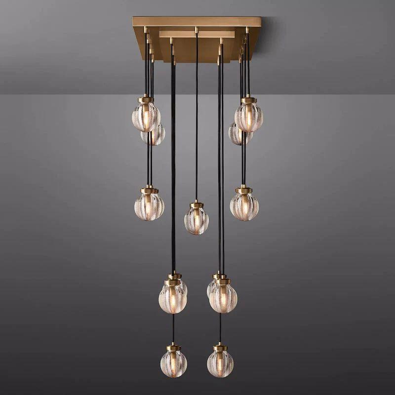 Pearl Rectangle Chandelier 36" For Dining Room Kitchen - Grace Lamp