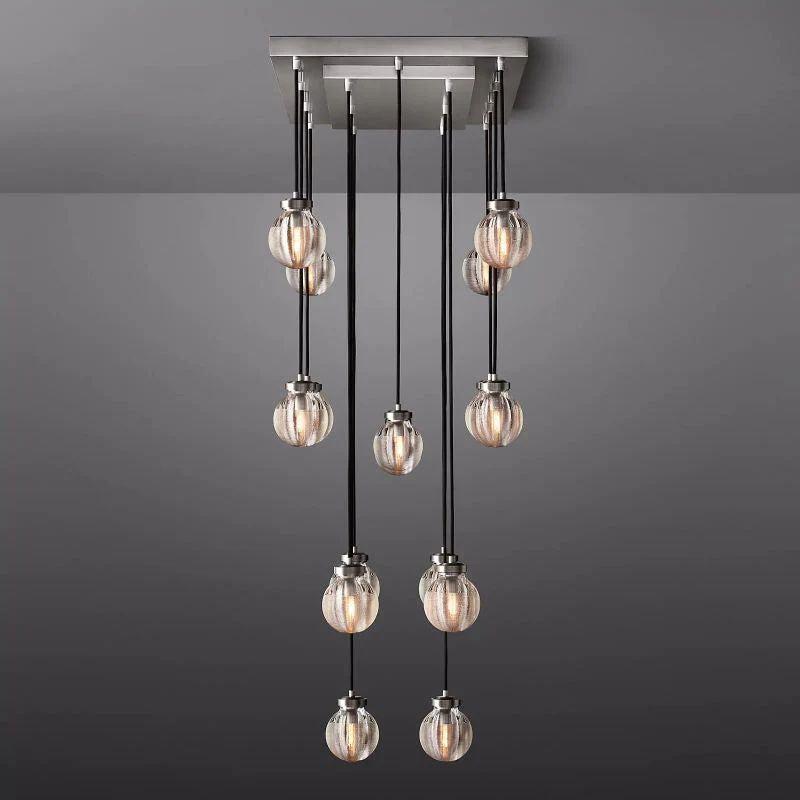 Pearl Rectangle Chandelier 36" For Dining Room Kitchen - Grace Lamp