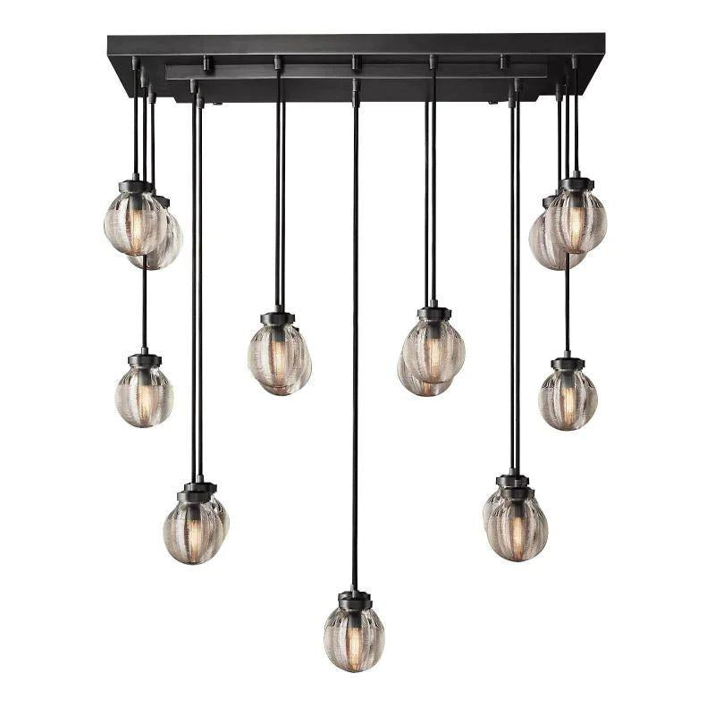 Pearl Rectangle Chandelier 36" For Dining Room Kitchen - Grace Lamp