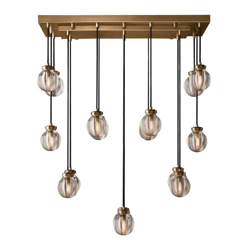 Pearl Rectangle Chandelier 36" For Dining Room Kitchen - Grace Lamp