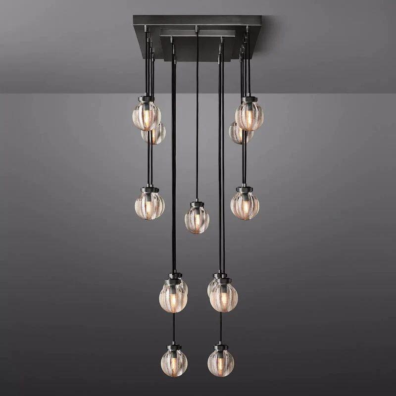Pearl Rectangle Chandelier 36" For Dining Room Kitchen - Grace Lamp