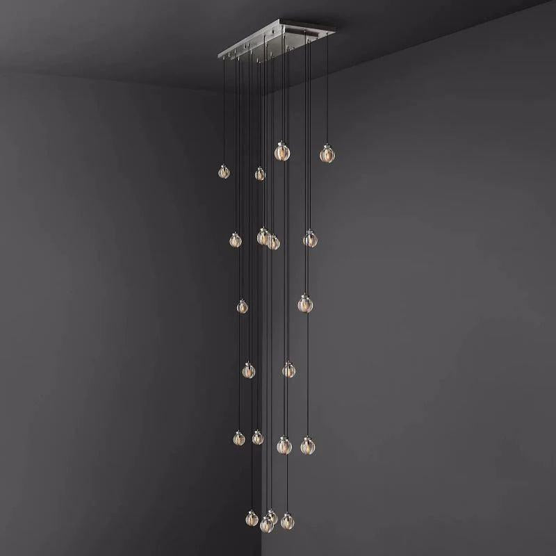 Pearl Rectangle Chandelier 54" For Kitchen Island Dining Room - Grace Lamp