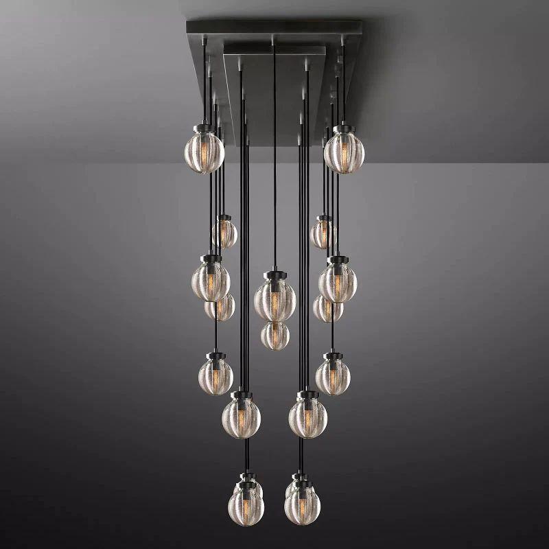 Pearl Rectangle Chandelier 54" For Kitchen Island Dining Room - Grace Lamp