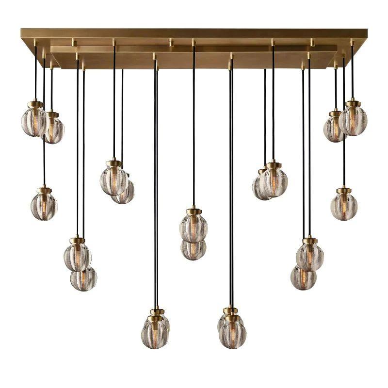 Pearl Rectangle Chandelier 54" For Kitchen Island Dining Room - Grace Lamp