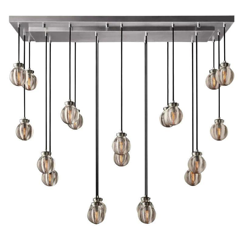 Pearl Rectangle Chandelier 54" For Kitchen Island Dining Room - Grace Lamp