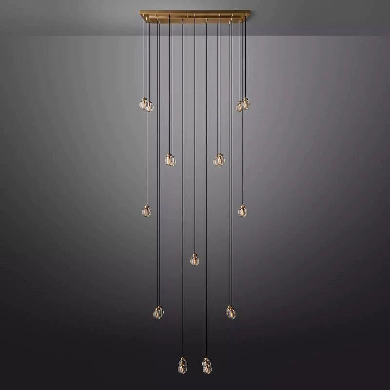 Pearl Rectangle Chandelier 54" For Kitchen Island Dining Room - Grace Lamp