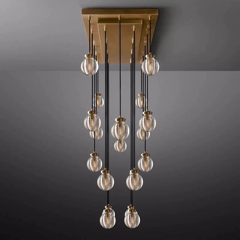 Pearl Rectangle Chandelier 54" For Kitchen Island Dining Room - Grace Lamp