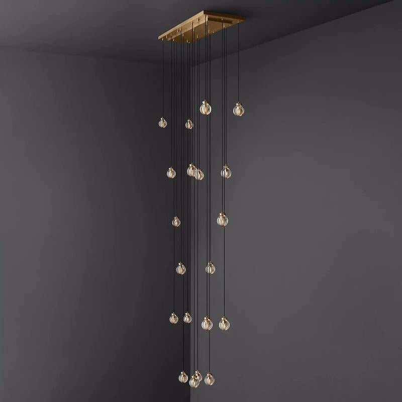 Pearl Rectangle Chandelier 54" For Kitchen Island Dining Room - Grace Lamp